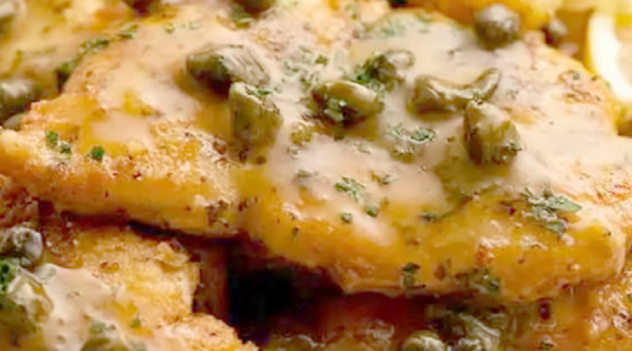 chicken piccata close up